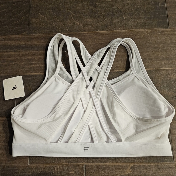 New with Tags Fabletics White Faye High Impact Sports Bra sz xl - Picture 5 of 5